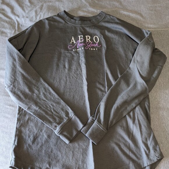 Aeropostale Gray long sleeve shirt fall winter XS - Picture 1 of 2